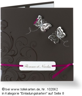 Einladung zur Hochzeit mit schönen Schmetterlingen Einladung zur Hochzeit mit schönen Schmetterlingen