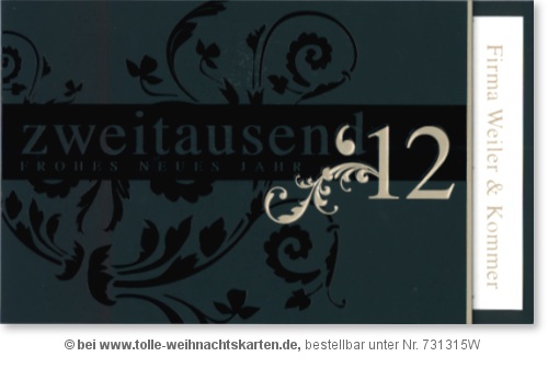 Edel und fein: Neujahrskarte 2012
