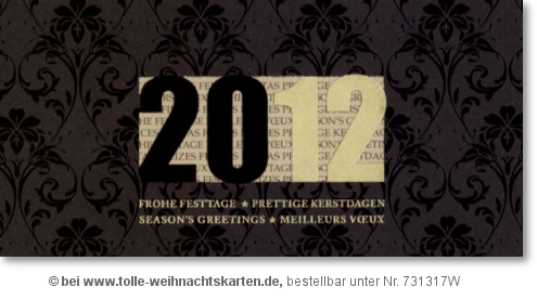 hochwertige geschäftliche Neujahrskarte 2012