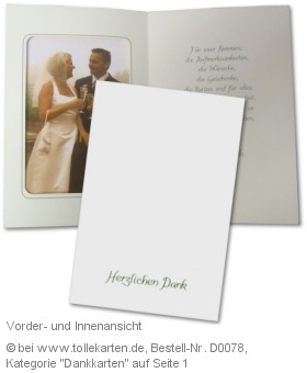 Danksagungskarten für die Hochzeit