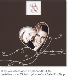Hochzeitseinladung mit gedrucktem Foto Hochzeitseinladung mit gedrucktem Foto
