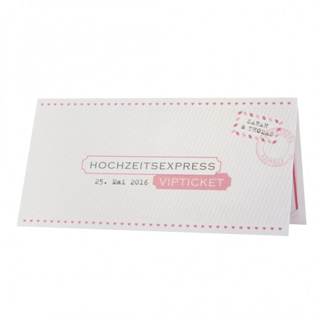 Hochzeitseinladung Im Vip Ticket Design