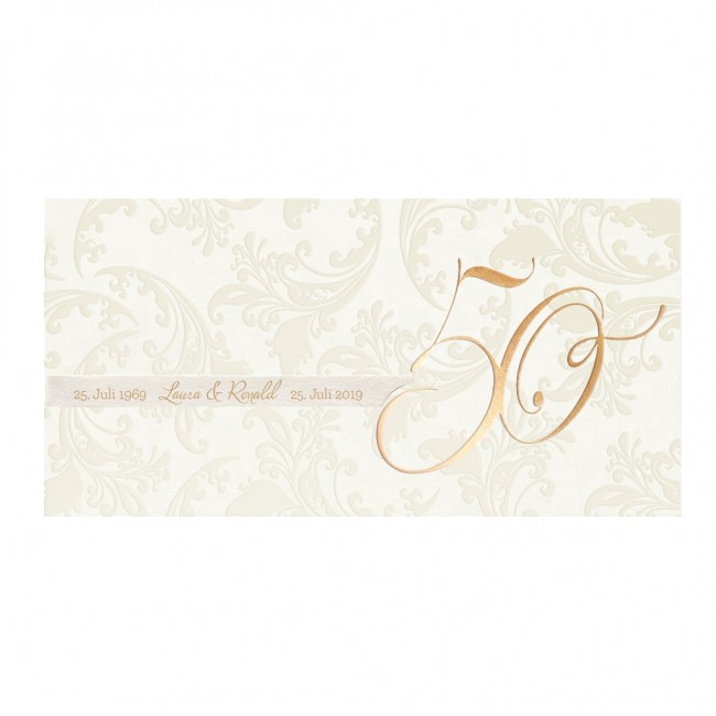 Edle Einladungskarte Zu Ihrer Goldenen Hochzeit