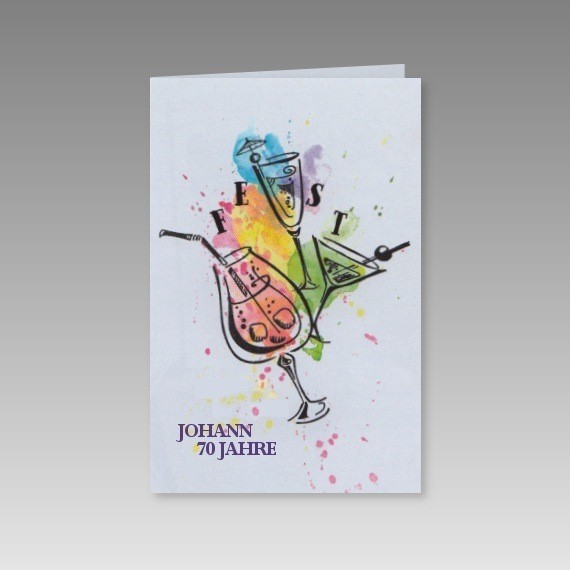 Kreative Einladung zum 70. Geburtstag