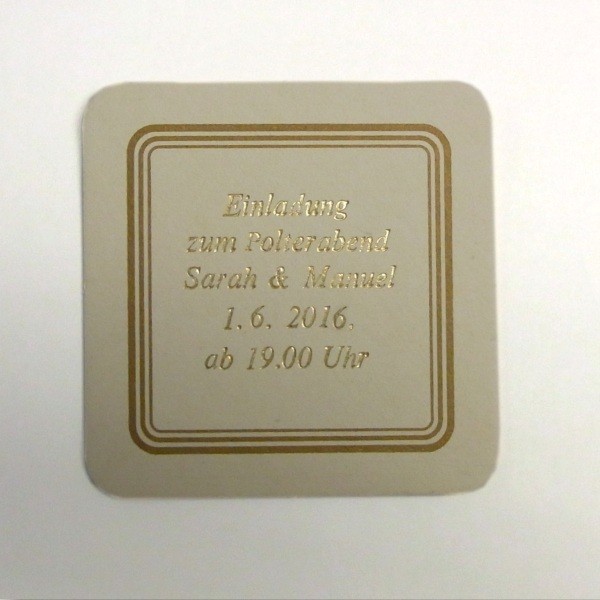 Bedruckte Bierdeckel