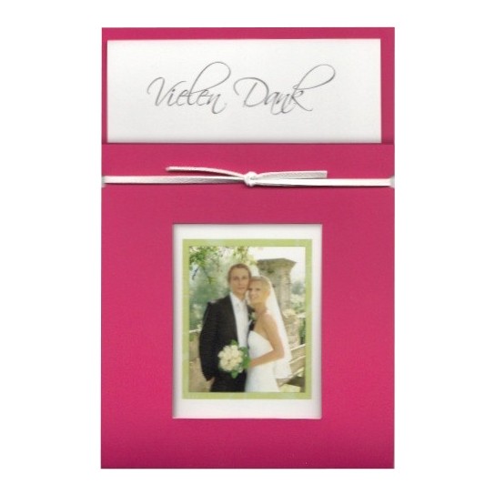 Pinkfarbene Dankeskarte Zur Hochzeit Foto Drucken Oder Einkleben