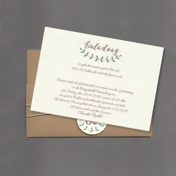 Einladungskarte 60 Geburtstag In Aussergewohnlichem Design