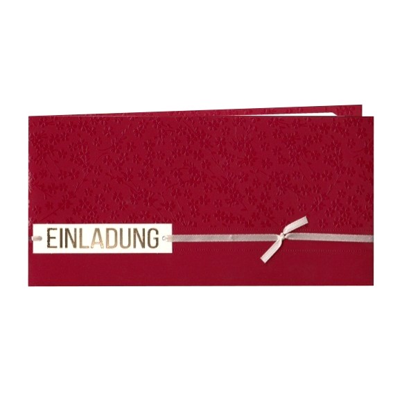 Elegante Einladungskarte Zum Geburtstag Rot