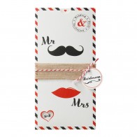 Kreative Mr. & Mrs. Hochzeitseinladung - 726079