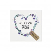 Blumenmuster in Herzform - 726537 4er Bogen