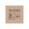 Kraftkarton Save the date - 728503 4er Bogen